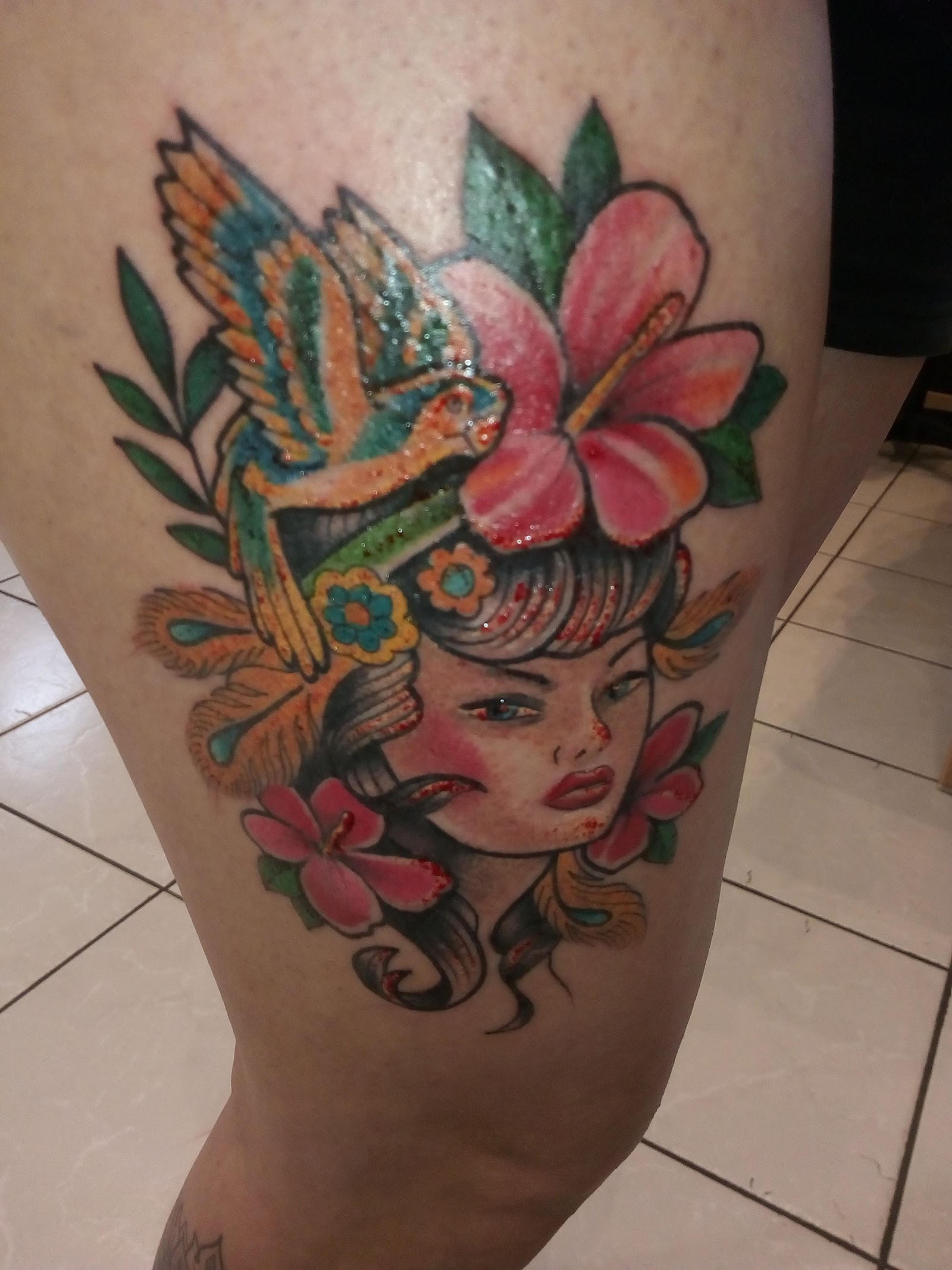 Tatouage noir et gris par Bartek